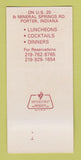 Matchbook Cover - The Spa Porter IN 30 Strk SAMPLE
