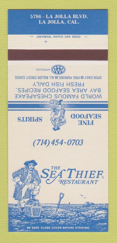 Matchbook Cover - Sea Thief Restaurant La Jolla CA 30 Strk SAMPLE