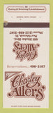 Matchbook Cover - Charley Allers' Northbrook IL restaurant 30 Strk SAMPLE