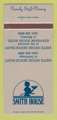 Matchbook Cover - Smith House Restaurant Marietta Dahlonega GA 30 Strk SAMPLE