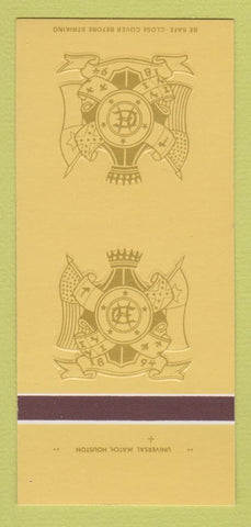 Matchbook Cover - Houston Club TX 30 Strk SAMPLE