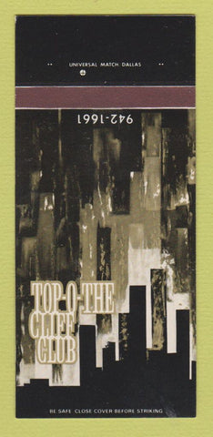 Matchbook Cover - Top o the Cliff Club Dallas TX 30 Strk SAMPLE