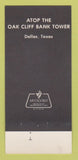 Matchbook Cover - Top o the Cliff Club Dallas TX 30 Strk SAMPLE