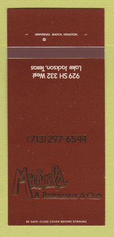 Matchbook Cover - Michael's Restaurant Lake Jackson TX 30 Strk SAMPLE