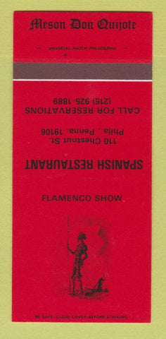Matchbook Cover - Meson Don Quijote Spanish Food Philadelphia PA 30 Strk SAMPLE