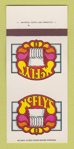 Matchbook Cover - McFly's Carmel Monterey Santa Barbara CA 30 Strk SAMPLE