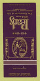 Matchbook Cover - Pearls Bar Restaurant Boulder Colorado 30 Strk SAMPLE