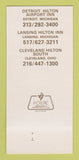 Matchbook Cover - Delphine's Detroit Lansing MI Hilton Cleveland 30 Strk SAMPLE