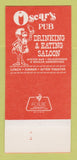 Matchbook Cover - Ernie's Station Restaurant Erie PA 30 Strk SAMPLE