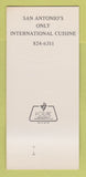 Matchbook Cover - University Club of San Antonio TX 30 Strk SAMPLE