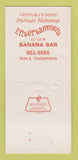 Matchbook Cover - Banana's Supper Pub Ventura CA 30 Strk SAMPLE
