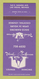 Matchbook Cover - Plush Horse Restaurant Disco Las Vegas NV 30 Strk SAMPLE