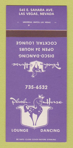 Matchbook Cover - Plush Horse Restaurant Disco Las Vegas NV 30 Strk SAMPLE