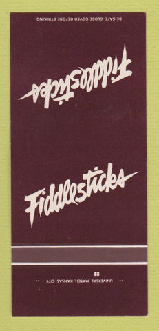 Matchbook Cover - Fiddlesticks Disco Kansas City? 30 Strk SAMPLE