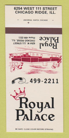 Matchbook Cover - Royal Palace Restaurant Chicago Ridge IL 30 Strk SAMPLE
