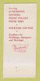 Matchbook Cover - Royal Palace Restaurant Chicago Ridge IL 30 Strk SAMPLE