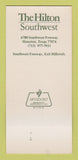 Matchbook Cover - Ginger's Restaurant Hilton Hotel Houston TX 30 Strk SAMPLE