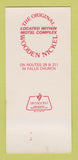 Matchbook Cover - Original Wooden Nickel Falls Church VA 30 Strk SAMPLE