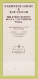 Matchbook Cover - Brewster House Davis CA 30 Strk SAMPLE