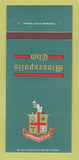Matchbook Cover - Minneapolis Club MN WEAR 30 Strk SAMPLE