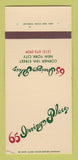 Matchbook Cover - 65 Irving Place New York City WEAR 30 Strk SAMPLE