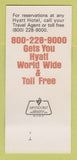 Matchbook Cover - Ginsberg & Wong Cherry Hill Hyatt House NJ 30 Strk SAMPLE