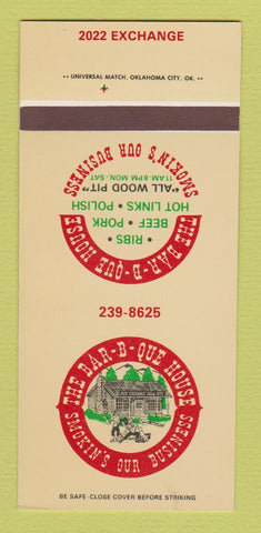 Matchbook Cover - BBQ House OK? 30 Strk SAMPLE