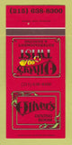 Matchbook Cover Oliver's Twist Restaurant Hilton Trevose PA hotel 30 Strk SAMPLE