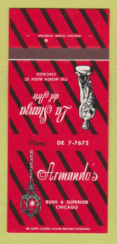 Matchbook Cover - Armando's Restaurant Chicago IL La Stanza 30 Strk SAMPLE