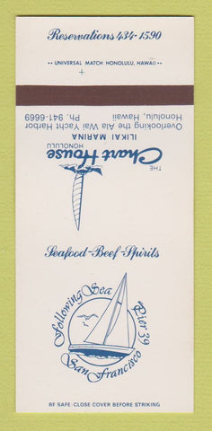 Matchbook Cover - Chart House Honolulu Hawaii San Francisco CA 30 Strk SAMPLE