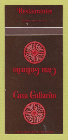Matchbook Cover - Casa Gallardo Dayton Columbus OH St Louis 30 Strk SAMPLE