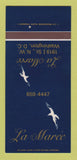 Matchbook Cover - La Maree Washington DC French Restaurant 30 Strk SAMPLE