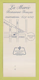 Matchbook Cover - La Maree Washington DC French Restaurant 30 Strk SAMPLE