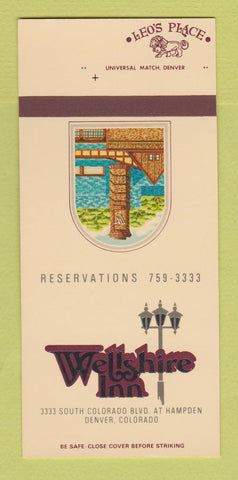 Matchbook Cover - Wellshire Inn Denver Colorado Leo's Place 30 Strk SAMPLE