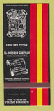 Matchbook Cover - El Bodegon Castilla Restaurant Miami FL 30 Strk SAMPLE