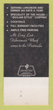 Matchbook Cover - Fisherman Restaurant Burlingame CA 30 Strk SAMPLE