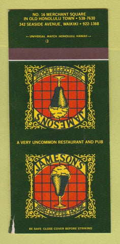 Matchbook Cover - Jameson's Honolulu Waikiki Hawaii Restaurant 30 Strk SAMPLE