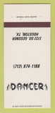 Matchbook Cover - Dancer Houston TX 30 Strk SAMPLE