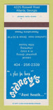 Matchbook Cover - Sidney's Restaurant Atlanta GA 30 Strk SAMPLE