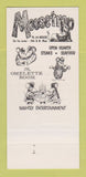 Matchbook Cover - Mousetrap Charlottesville VA Omelette Room 30 Strk SAMPLE
