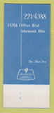 Matchbook Cover - The Blue Fox Lakewood OH 30 Strk SAMPLE