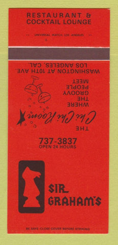 Matchbook Cover - Sir Graham's Chi Chi Room Los Angeles CA 30 Strk SAMPLE