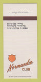 Matchbook Cover - Normandie Club Gardena CA 30 Strk SAMPLE