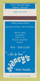 Matchbook Cover - Sidney's Restaurant Atlanta GA 30 Strk SAMPLE
