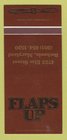 Matchbook Cover - Flaps Up Bethesda MD 30 Strk SAMPLE