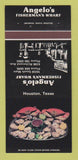 Matchbook Cover - Angelo's Fisherman's Wharf Houston TX 30 Strk SAMPLE