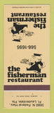 Matchbook Cover - Fisherman Restaurant Fort Lauderdale FL 30 Strk SAMPLE