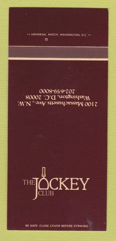 Matchbook Cover - Jockey Club Washington DC 30 Strk SAMPLE