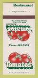 Matchbook Cover - Tomato's Restaurant Coconut Grove FL 30 Strk SAMPLE