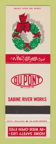 Matchbook Cover - DuPont Sabine River Works Christmas SAMPLE